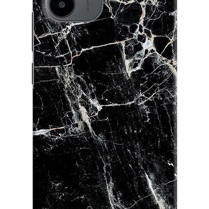 Black Marble Texture Redmi A1/A2 Hard Case Back Cover by Casekaro