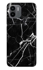 Black Marble Pattern Redmi A1/A2 Hard Case Back Cover by Casekaro