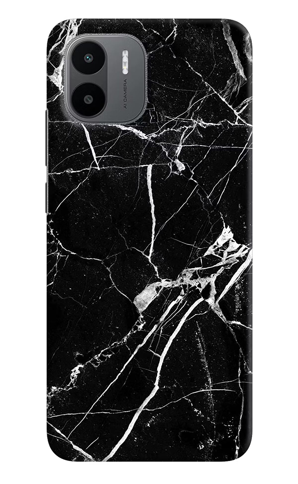 Black Marble Pattern Redmi A1/A2 Hard Case Back Cover by Casekaro