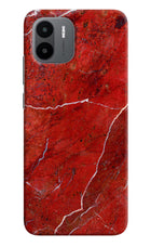 Red Marble Design Redmi A1/A2 Hard Case Back Cover by Casekaro
