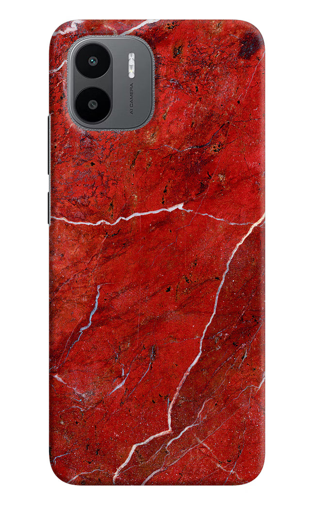 Red Marble Design Redmi A1/A2 Hard Case Back Cover by Casekaro