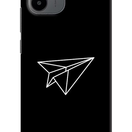 Paper Plane White Redmi A1/A2 Hard Case Back Cover by Casekaro