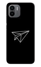 Paper Plane White Redmi A1/A2 Hard Case Back Cover by Casekaro