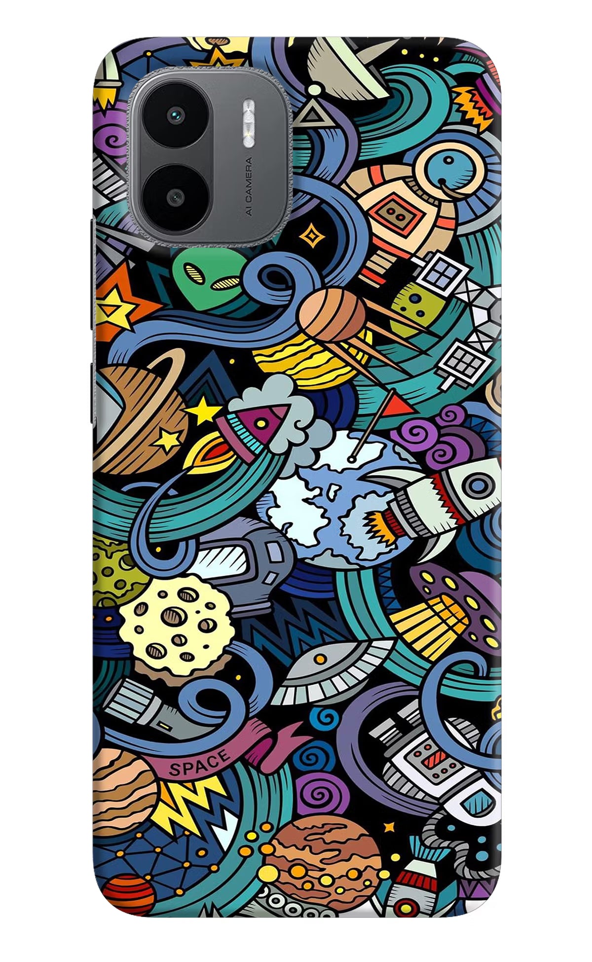 Space Abstract Redmi A1/A2 Hard Case Back Cover by Casekaro
