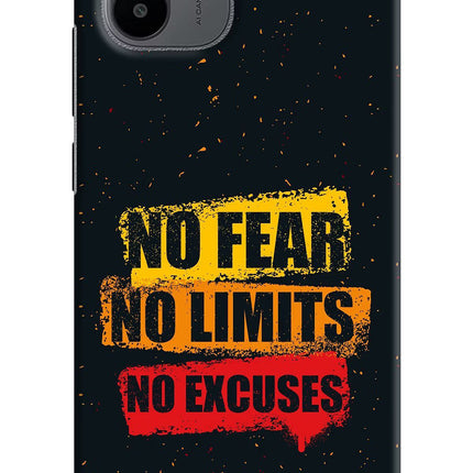 No Fear No Limits No Excuse Redmi A1/A2 Hard Case Back Cover by Casekaro