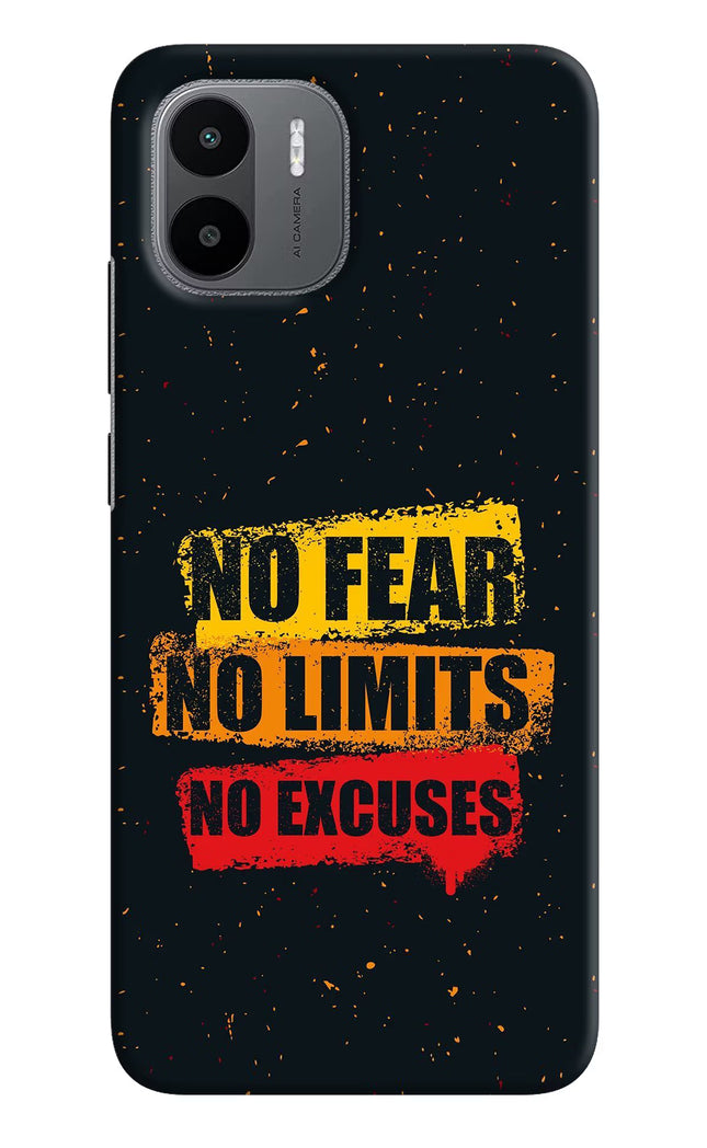 No Fear No Limits No Excuse Redmi A1/A2 Hard Case Back Cover by Casekaro