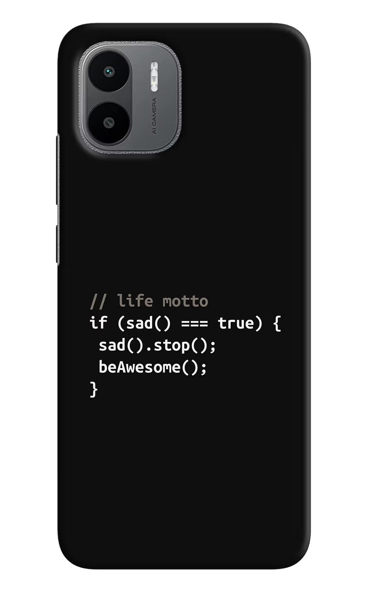 Life Motto Code Redmi A1/A2 Hard Case Back Cover by Casekaro