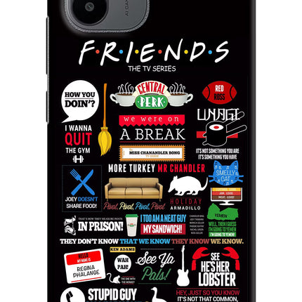 FRIENDS Redmi A1/A2 Hard Case Back Cover by Casekaro