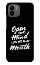 Open Your Mind Before Your Mouth Redmi A1/A2 Hard Case Back Cover by Casekaro