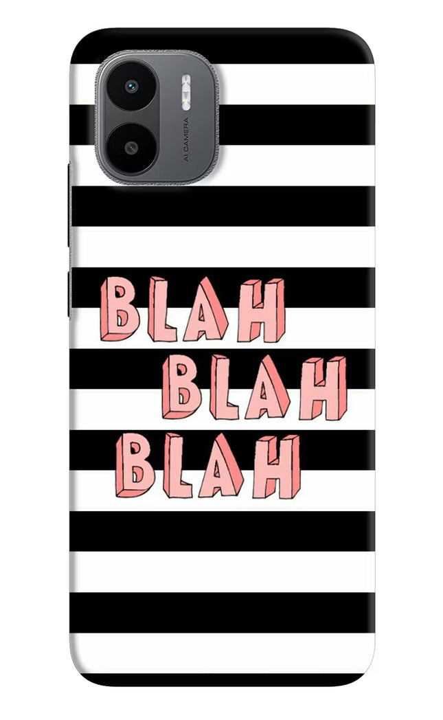Blah Blah Blah Redmi A1/A2 Hard Case Back Cover by Casekaro
