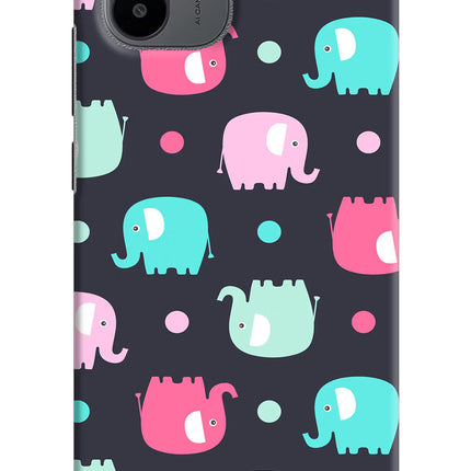 Elephants Redmi A1/A2 Hard Case Back Cover by Casekaro