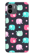 Elephants Redmi A1/A2 Hard Case Back Cover by Casekaro