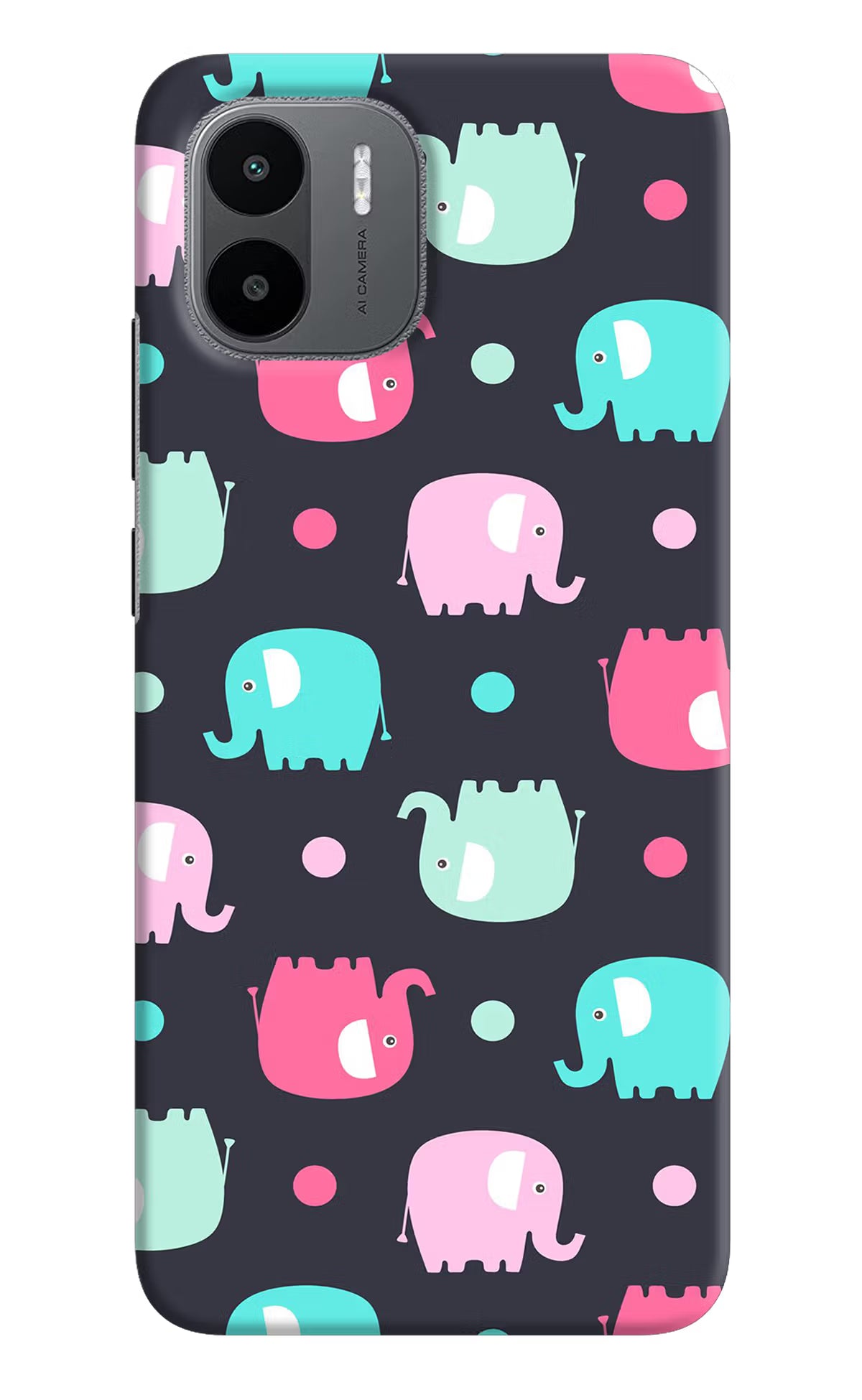 Elephants Redmi A1/A2 Hard Case Back Cover by Casekaro