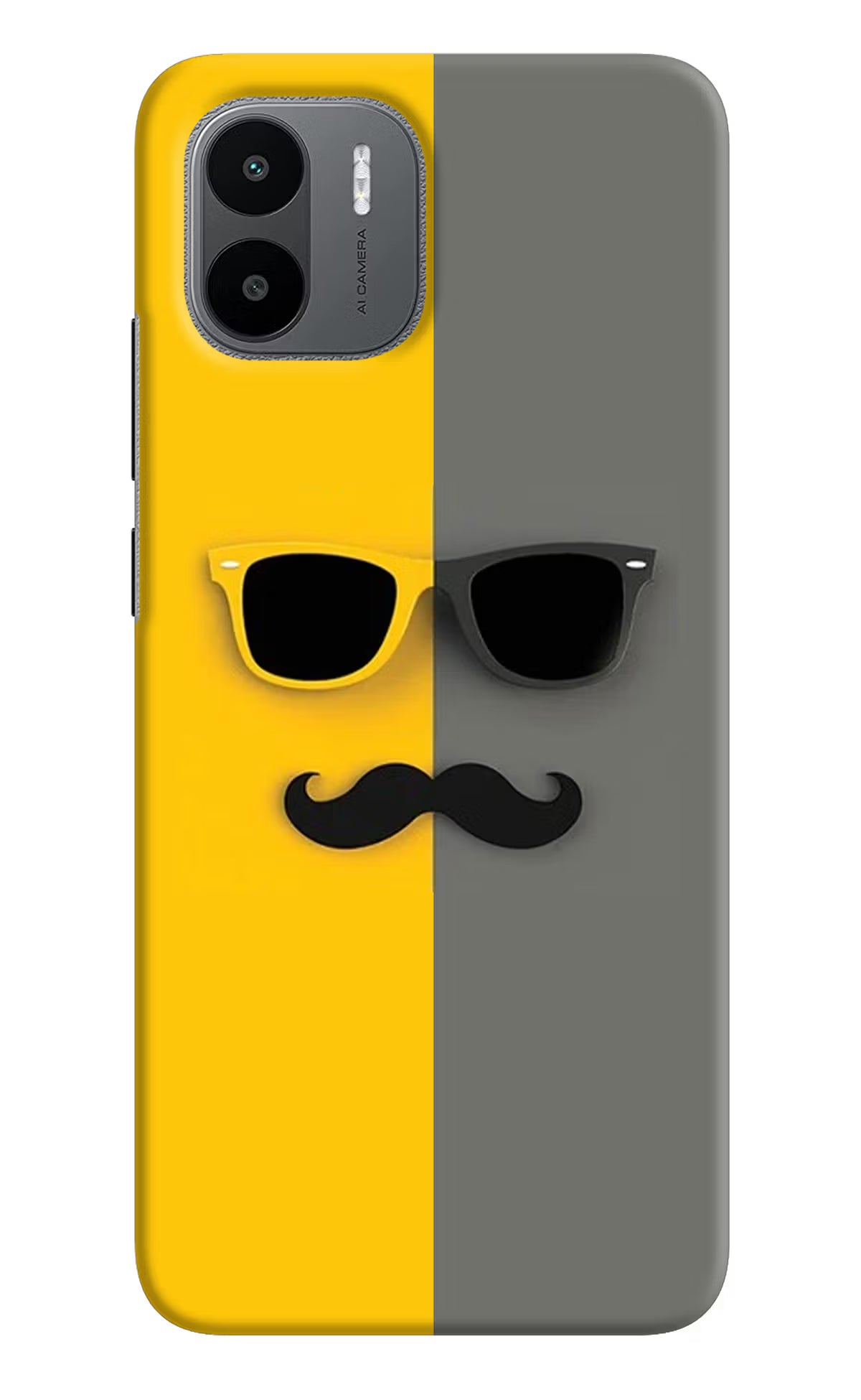 Sunglasses with Mustache Redmi A1/A2 Hard Case Back Cover by Casekaro