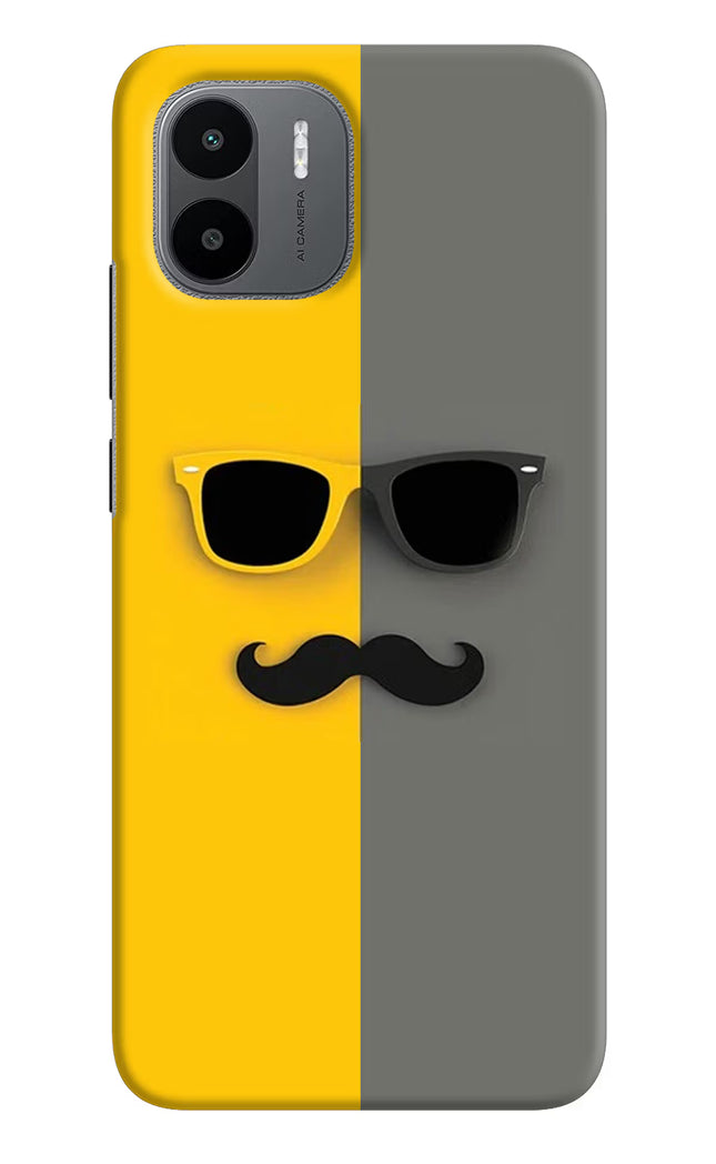 Sunglasses with Mustache Redmi A1/A2 Hard Case Back Cover by Casekaro