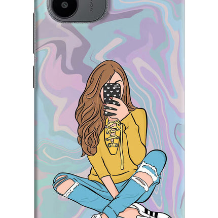 Selfie Girl Redmi A1/A2 Hard Case Back Cover by Casekaro