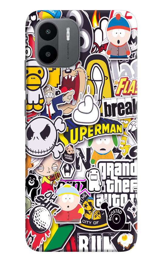 Sticker Bomb Redmi A1/A2 Hard Case Back Cover by Casekaro