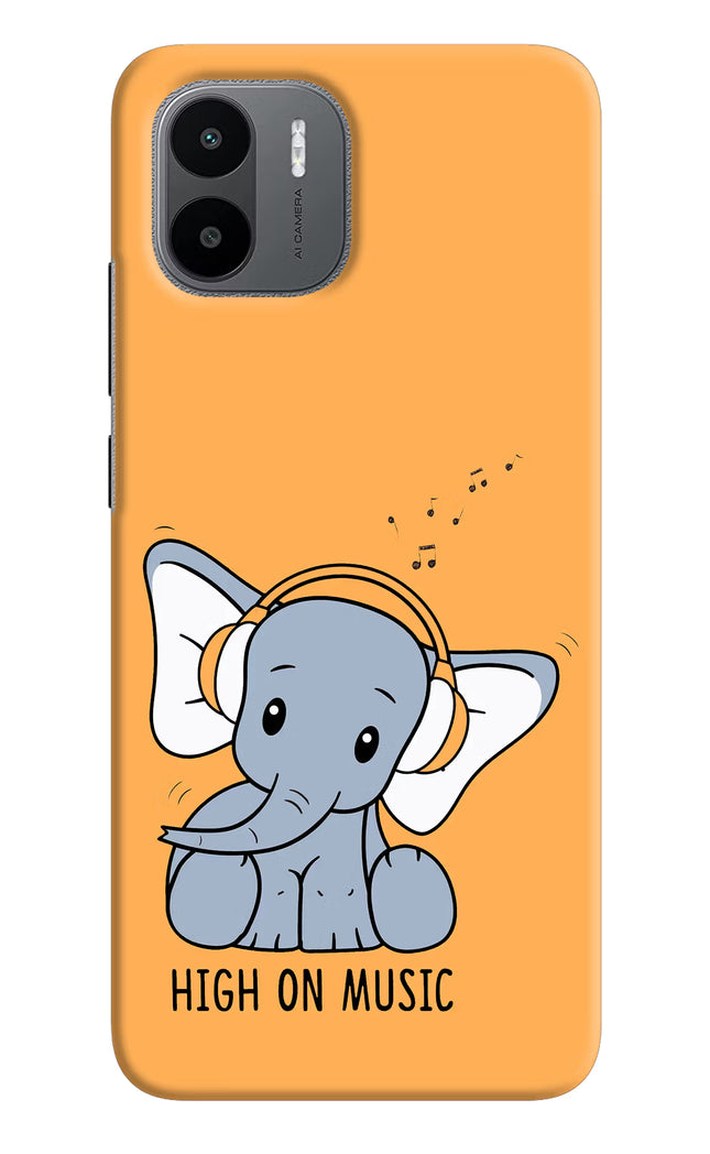 High On Music Redmi A1/A2 Hard Case Back Cover by Casekaro