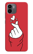 Korean Love Sign Redmi A1/A2 Hard Case Back Cover by Casekaro