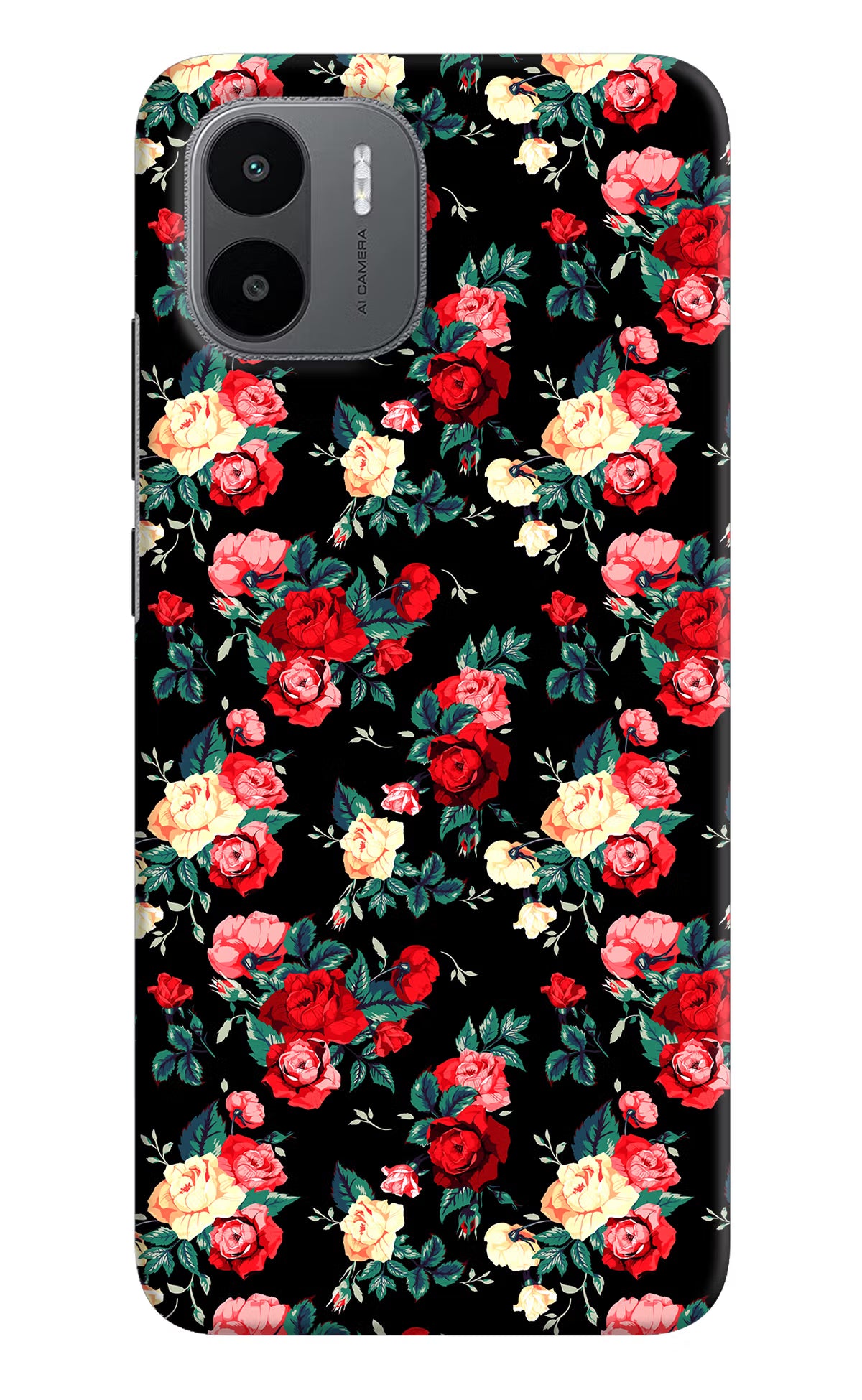 Rose Pattern Redmi A1/A2 Hard Case Back Cover by Casekaro