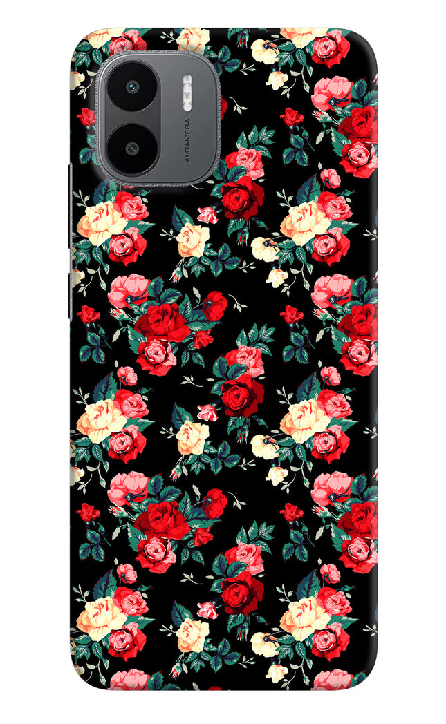 Rose Pattern Redmi A1/A2 Hard Case Back Cover by Casekaro