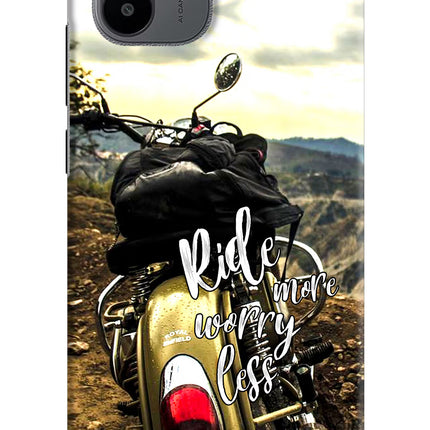Ride More Worry Less Redmi A1/A2 Hard Case Back Cover by Casekaro
