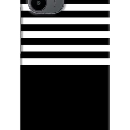 Black and White Print Redmi A1/A2 Hard Case Back Cover by Casekaro