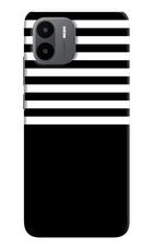 Black and White Print Redmi A1/A2 Hard Case Back Cover by Casekaro