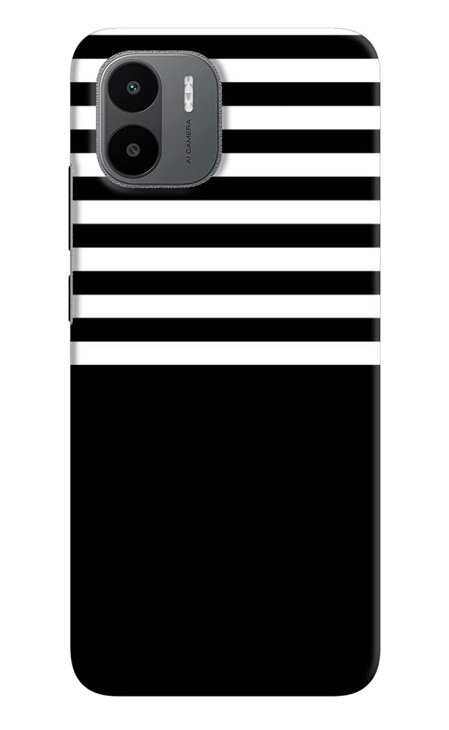 Black and White Print Redmi A1/A2 Hard Case Back Cover by Casekaro