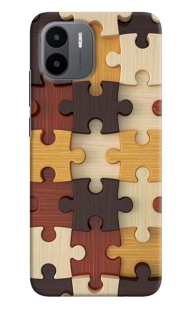 Wooden Puzzle Redmi A1/A2 Hard Case Back Cover by Casekaro