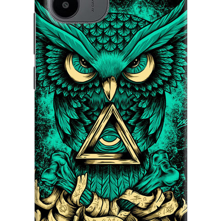 Green Owl Redmi A1/A2 Hard Case Back Cover by Casekaro