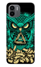 Green Owl Redmi A1/A2 Hard Case Back Cover by Casekaro