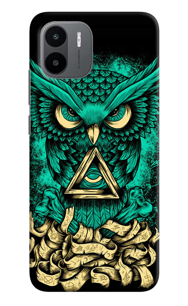 Green Owl Redmi A1/A2 Hard Case Back Cover by Casekaro