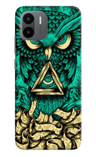 Green Owl Redmi A1/A2 Hard Case Back Cover by Casekaro