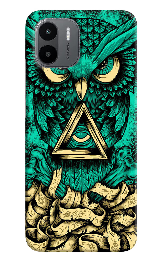Green Owl Redmi A1/A2 Hard Case Back Cover by Casekaro
