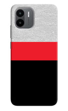 Tri Color Pattern Redmi A1/A2 Hard Case Back Cover by Casekaro