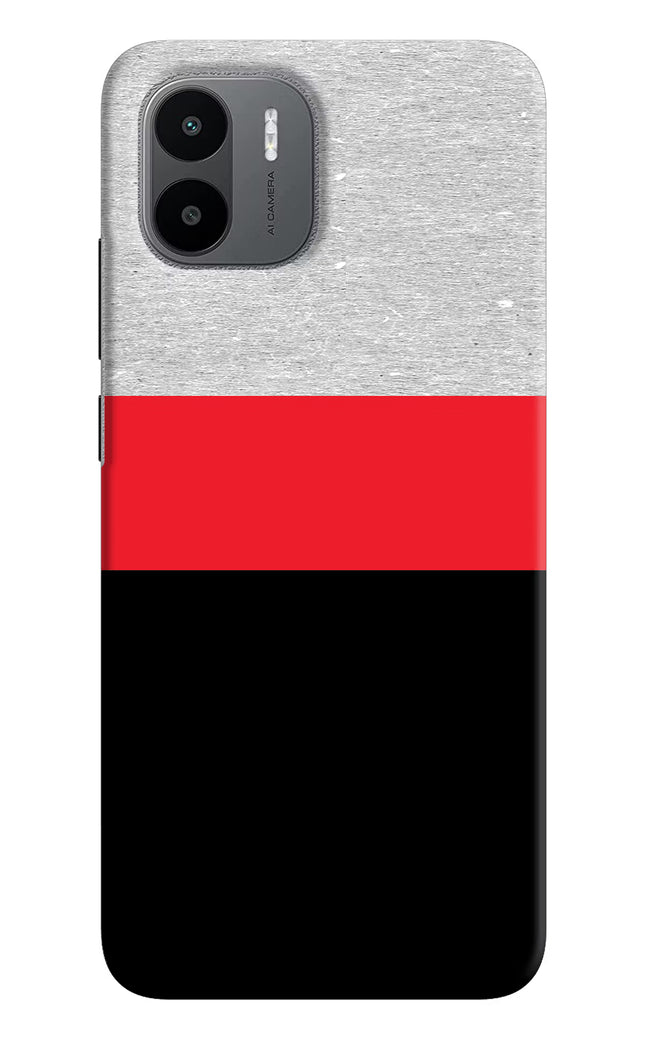Tri Color Pattern Redmi A1/A2 Hard Case Back Cover by Casekaro