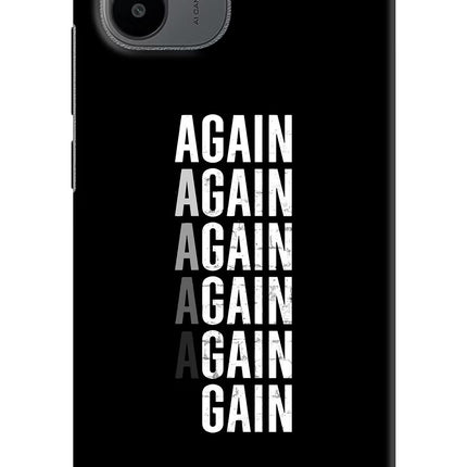 Again Again Gain Redmi A1/A2 Hard Case Back Cover by Casekaro