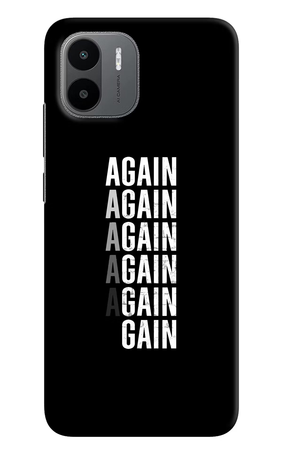 Again Again Gain Redmi A1/A2 Hard Case Back Cover by Casekaro