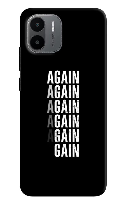 Again Again Gain Redmi A1/A2 Hard Case Back Cover by Casekaro