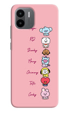 BTS names Redmi A1/A2 Hard Case Back Cover by Casekaro