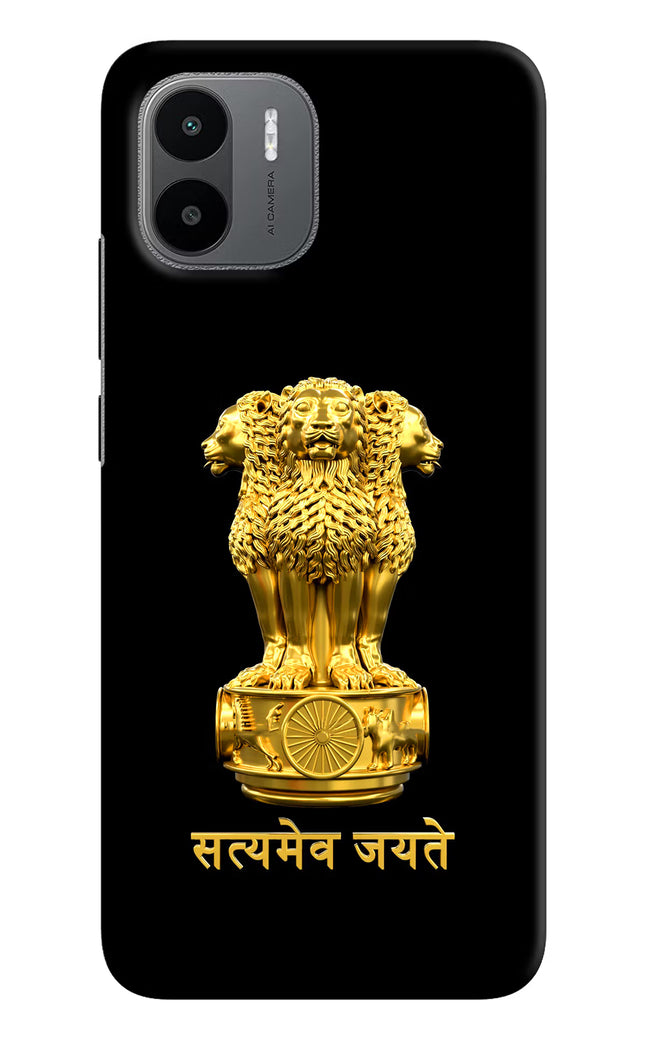 Satyamev Jayate Golden Redmi A1/A2 Hard Case Back Cover by Casekaro