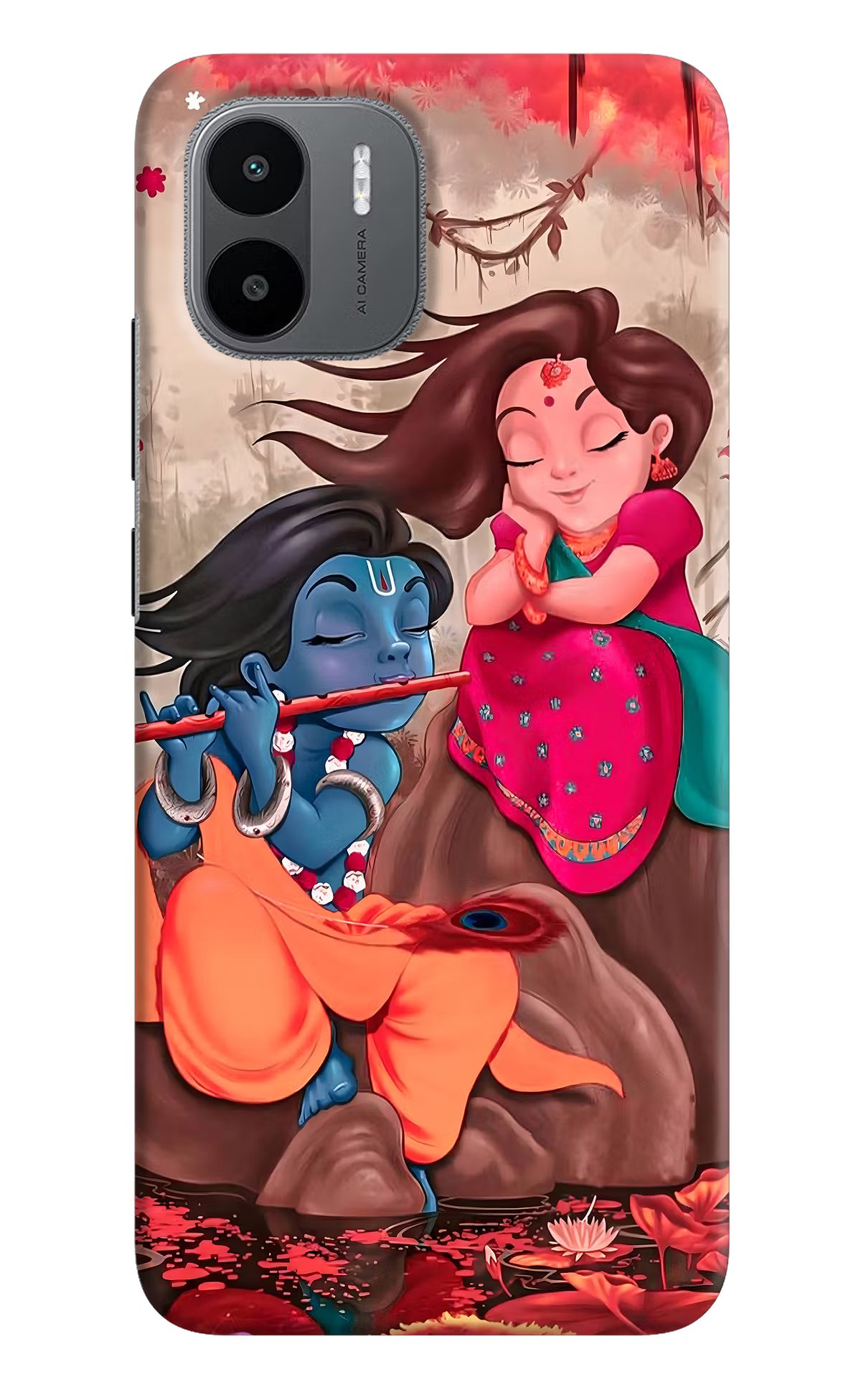 Radhe Krishna Redmi A1/A2 Hard Case Back Cover by Casekaro
