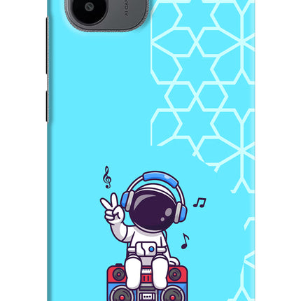 Cute Astronaut Chilling Redmi A1/A2 Hard Case Back Cover by Casekaro