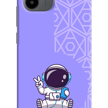 Cute Astronaut Chilling Redmi A1/A2 Hard Case Back Cover by Casekaro