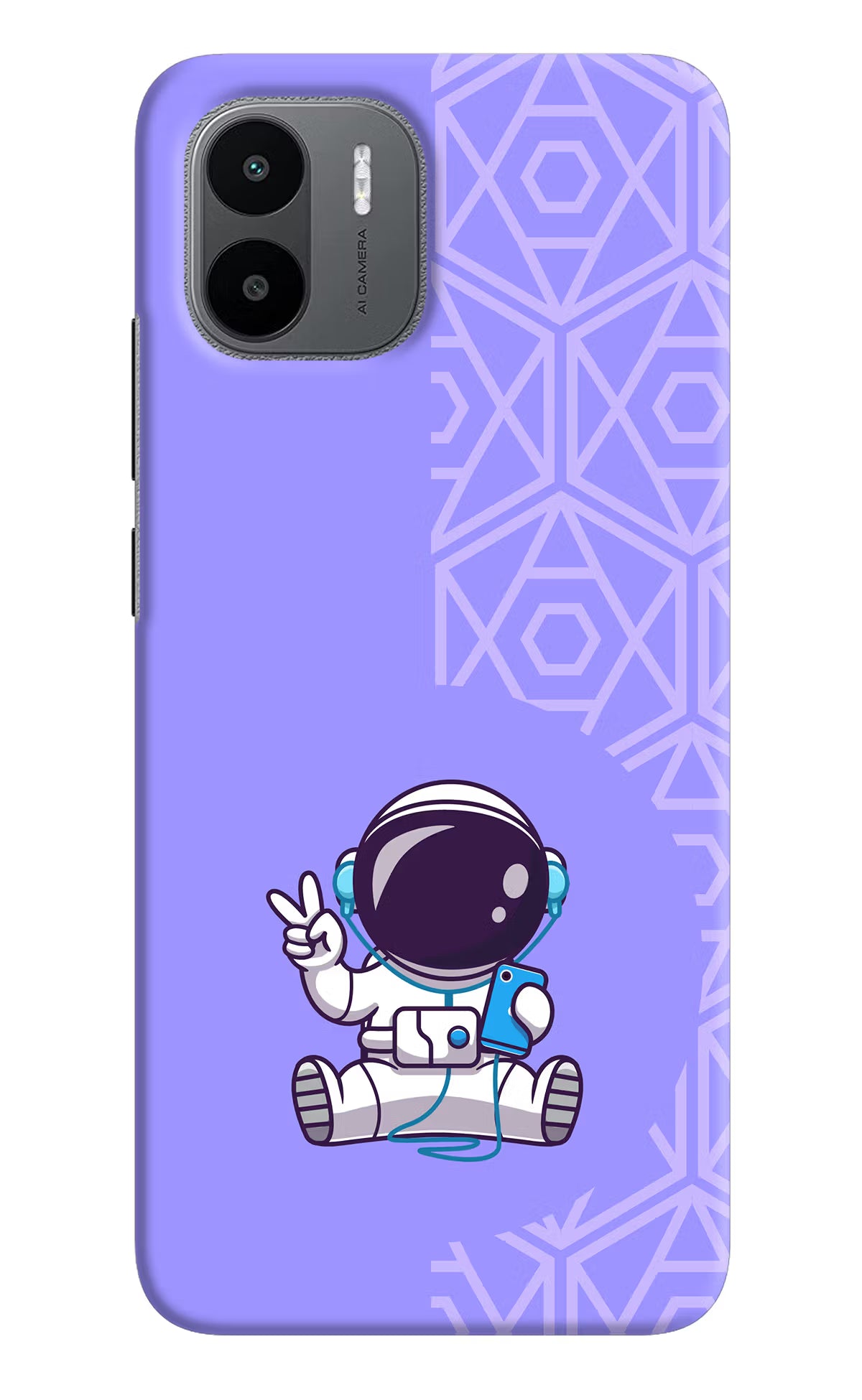Cute Astronaut Chilling Redmi A1/A2 Hard Case Back Cover by Casekaro
