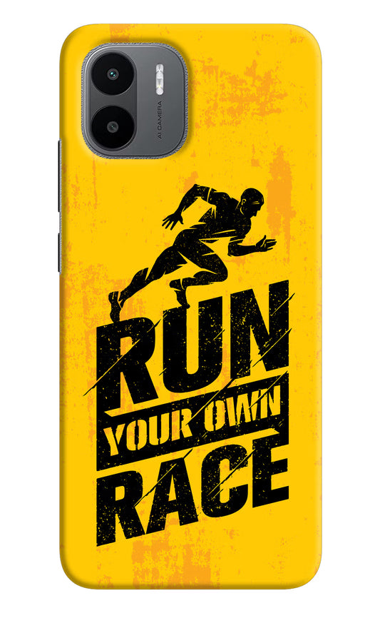 Run Your Own Race Redmi A1/A2 Hard Case Back Cover by Casekaro