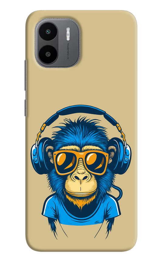 Monkey Headphone Redmi A1/A2 Hard Case Back Cover by Casekaro