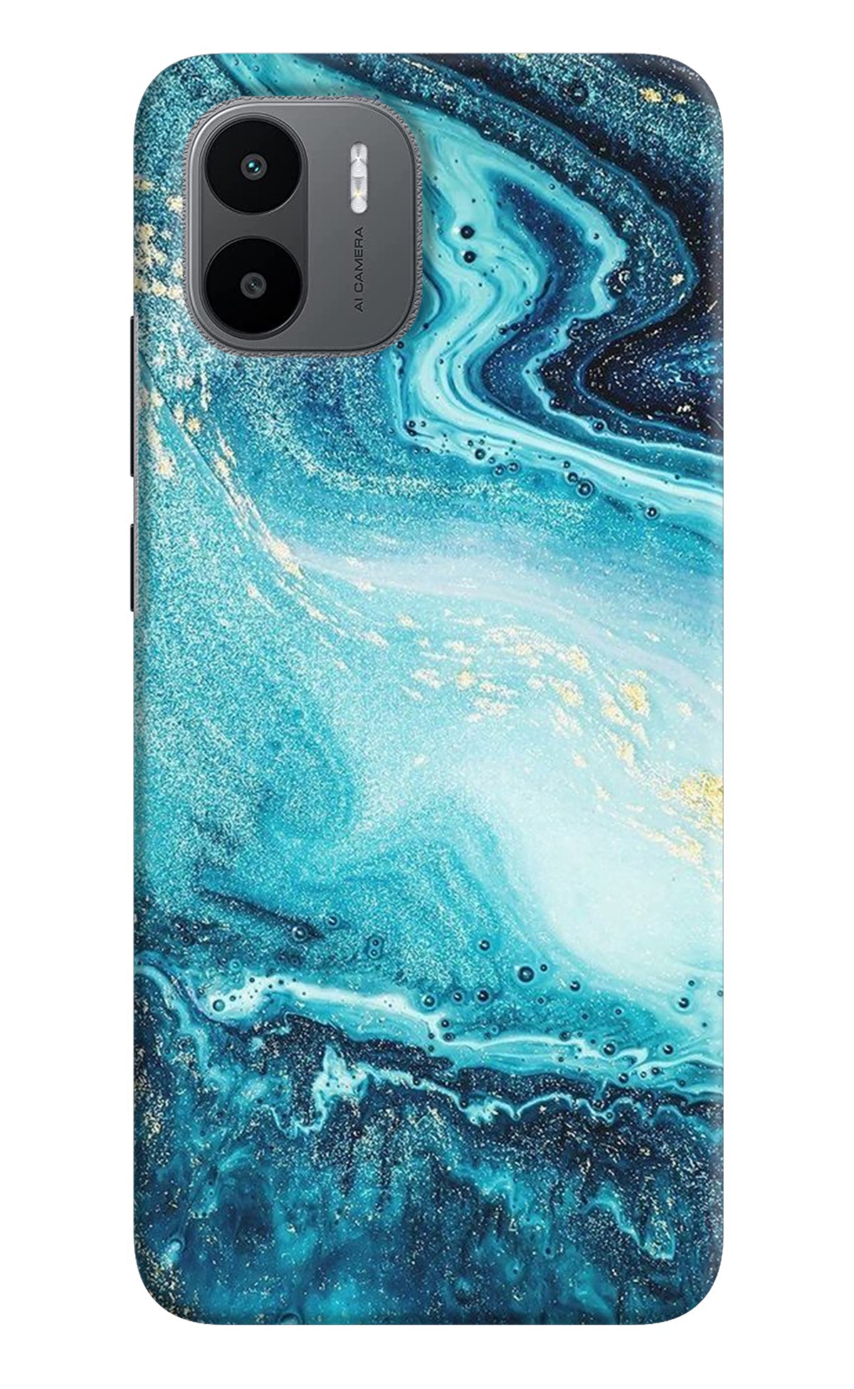 Blue Glitter Marble Redmi A1/A2 Back Cover