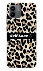 Leopard Print Self Love Redmi A1/A2 Hard Case Back Cover by Casekaro
